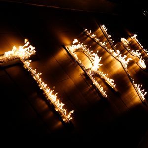 Fire Writing at Tryst Nightclub