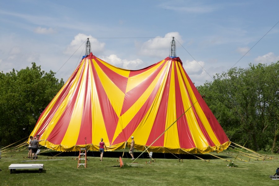 Circus Tent Build picture photo