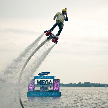 SAMSUNG MEGA WATER STUNT W/ FLYBOARD WATER JET PACK