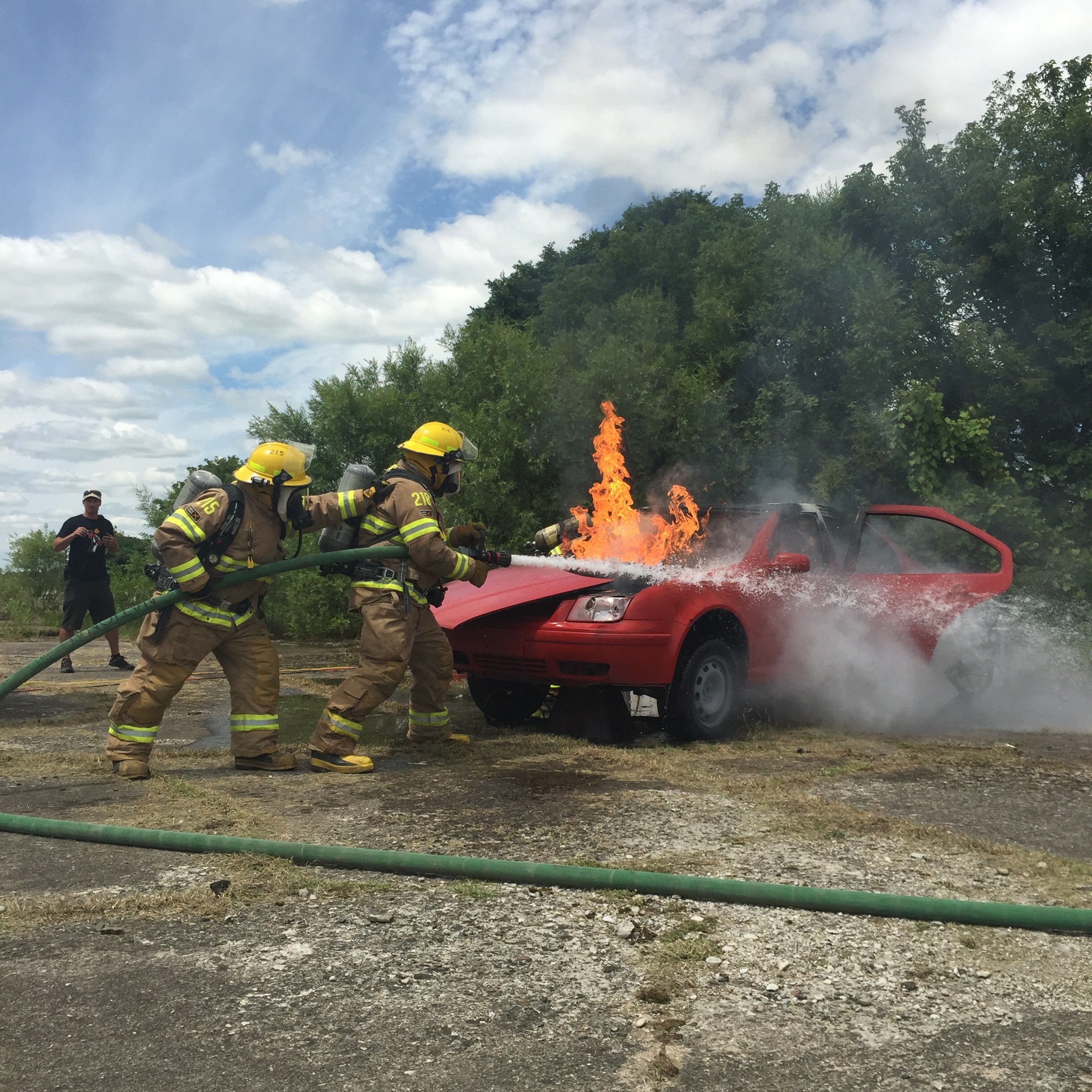 car burn stunt