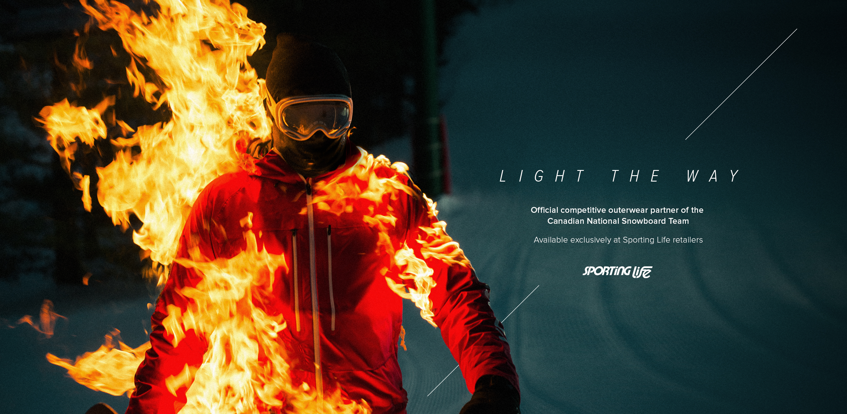 snowboarder on fire stunt