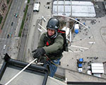 Pyro Rappelling Rehearsal - Toronto City Hall